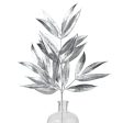 23  Metallic White Willow Leaf Spray: Silver Hot on Sale