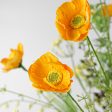 21  Poppy Flower Spray: Yellow Hot on Sale