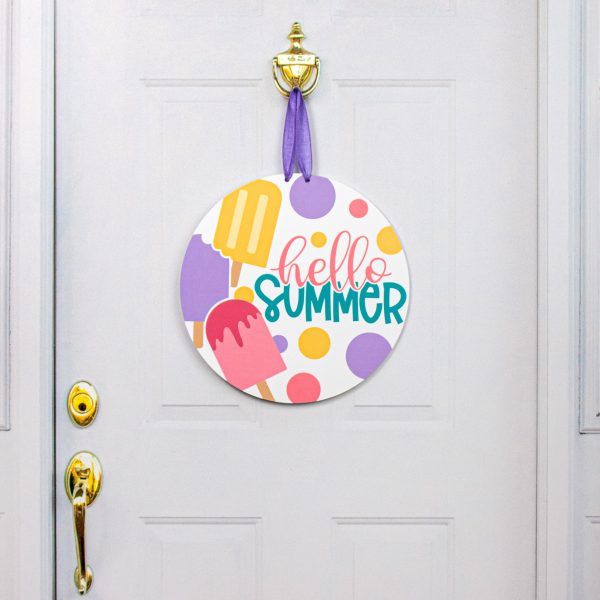 17  Waterproof Door Hanger: Hello Summer Popsicles For Discount