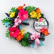 8  Metal Sign: Welcome, Hummingbird, Hibiscus Online Sale