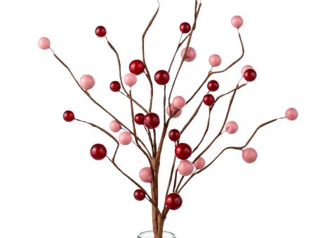 16  Berries Branch Pick: Red & Pink Supply