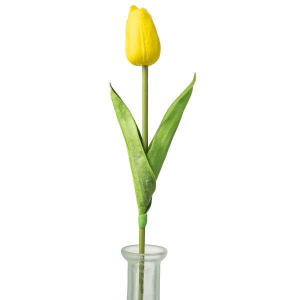 15  Foamy Tulip Bud Stem: Yellow Fashion