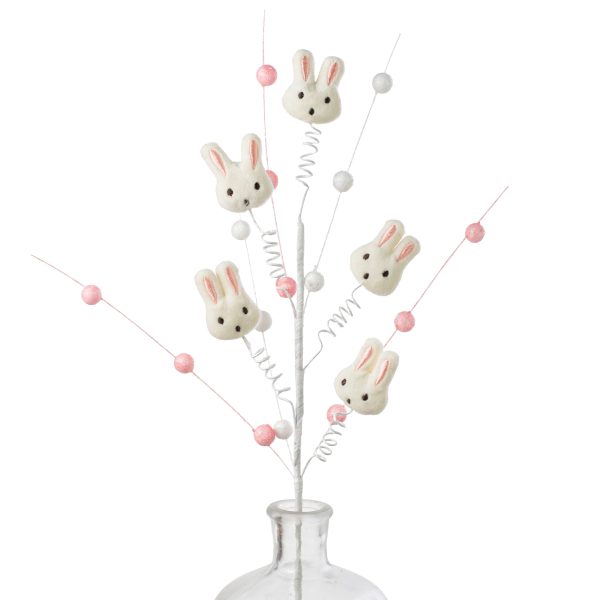 24  Bunny Heads Spray: Pink & White on Sale