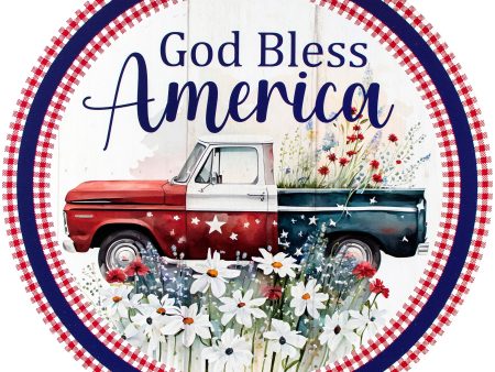 17  Waterproof Door Hanger: God Bless America Old Truck Supply