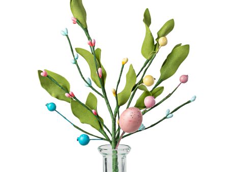 12  Easter Eggs and Herb Leaves Pick Discount