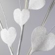 22  Glittered Hearts Spiral Spray: White Online now