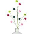 23  4-Color Pom Pom Spray: Fuchsia, Pink, Lime, Emerald Green Online now