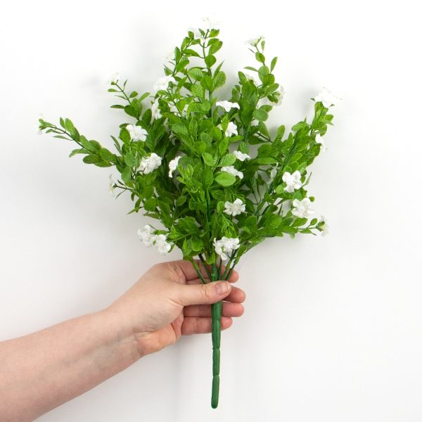 17  Small Flower Filler Bush: White Online now