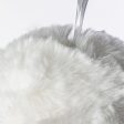 6  Faux Fur Ornament: White Discount