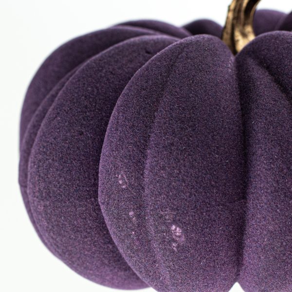 7  Flocked Pumpkin: Purple For Cheap