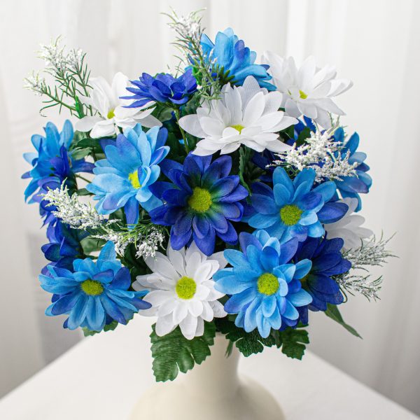 17  Colorfast Daisy Mix Bush: Blue & White Online now