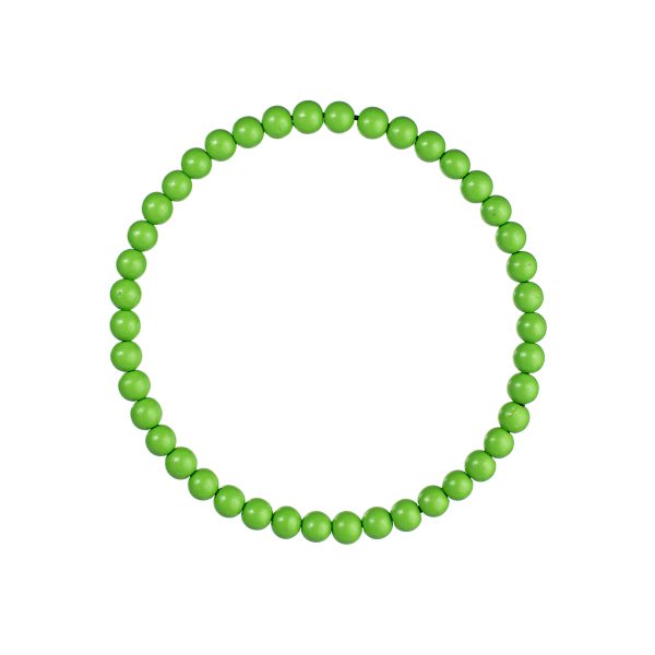 13  Wood Bead Wreath: Lime Green For Cheap