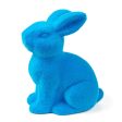 10  Flocked Sitting Rabbit: Bright Blue Supply