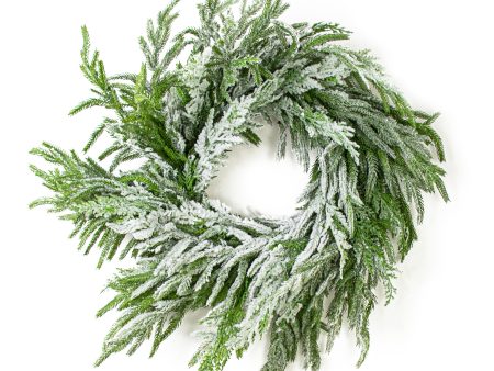 24  Snow Pine Wreath For Cheap