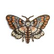 [D Stevens] 6  Embroidered Moth Clip: Brown Cheap