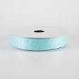 7 8  Candy Glittered Satin Ribbon: Aqua Blue (10 Yards) Online Hot Sale