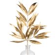 23  Metallic White Willow Leaf Spray: Gold Online now