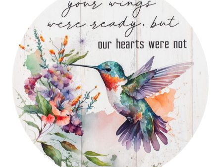 9.4  Round Waterproof Sign: Hummingbird Hearts Not Ready Hot on Sale