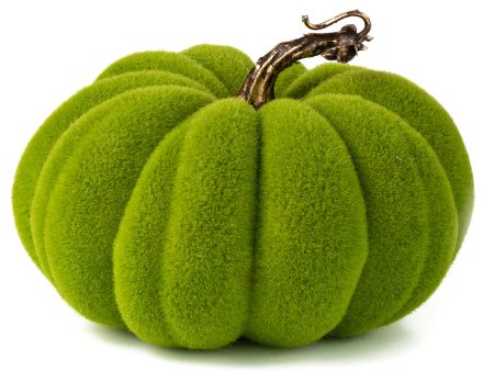 7  Flocked Pumpkin: Lime Hot on Sale