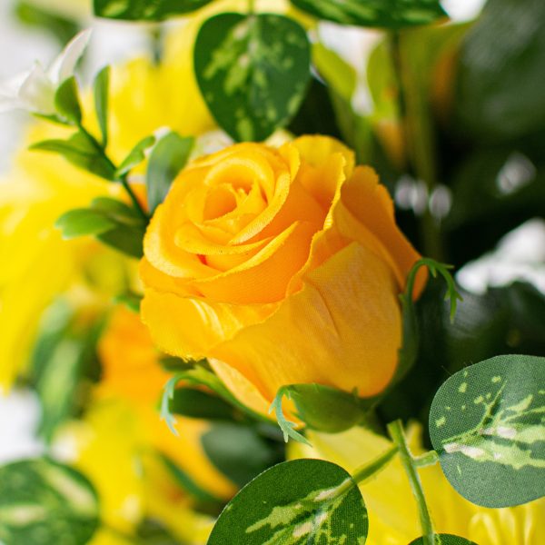 23  Rose Bud, Dahlia, Lily Bush: Yellow Online Hot Sale