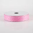 7 8  Candy Glittered Satin Ribbon: Fuchsia Hot Pink (10 Yards) Cheap