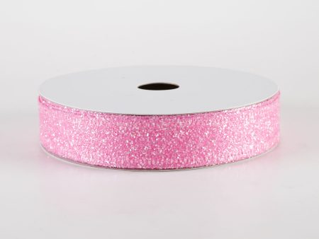 7 8  Candy Glittered Satin Ribbon: Fuchsia Hot Pink (10 Yards) Cheap