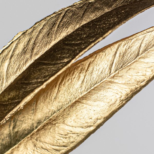 23  Metallic White Willow Leaf Spray: Gold Online now