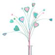 16  Heart & Ball Pick: Pastel Pink, Blue, Green For Cheap