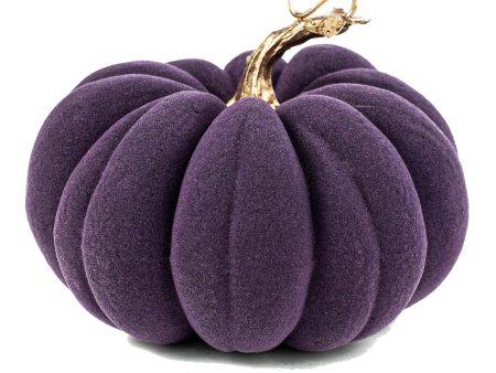 7  Flocked Pumpkin: Purple For Cheap