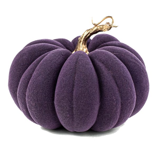 7  Flocked Pumpkin: Purple For Cheap