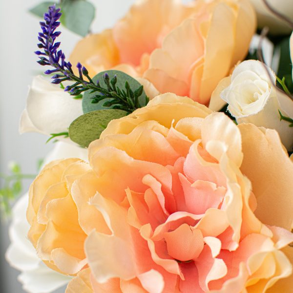 17  Rose, Peony, Lavender Bush: Peach & White Sale