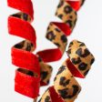 16  Double Sided Frizzy Curly Pick: Cheetah & Red Online Hot Sale