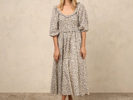 Women s Junie Dress | Vintage Blue Floral Sale