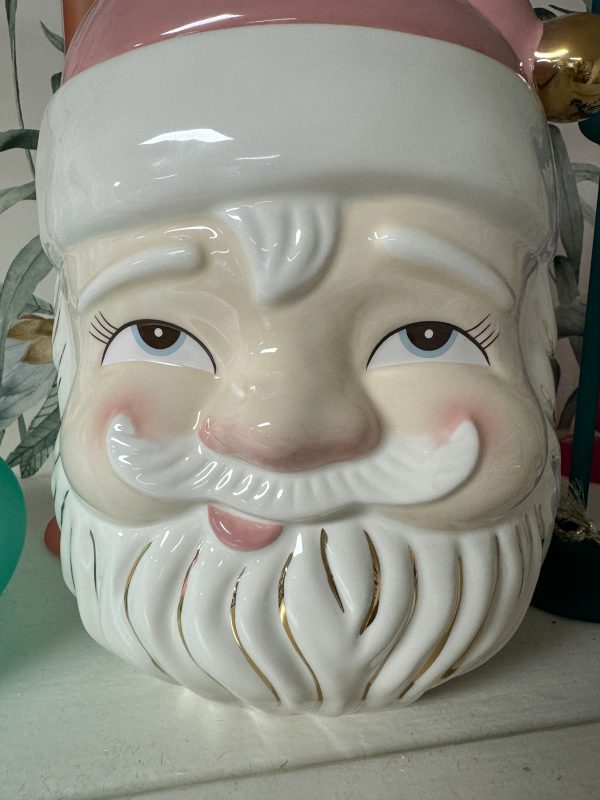 Papa Noel in Pink Cookie Jar Cheap