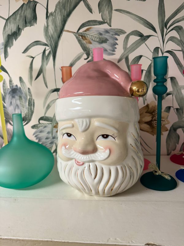 Papa Noel in Pink Cookie Jar Cheap