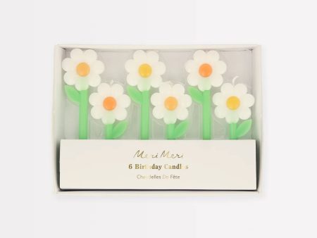 Daisy Candles (x 6) Hot on Sale