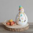 Stoneware Snowman Shaped Cookie Jar, Multi Color Online