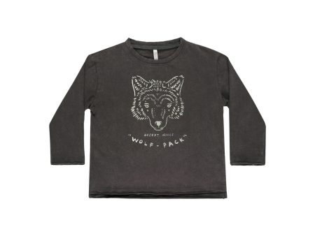 Raw Edge Long Sleeve Tee || Wolf Pack For Discount