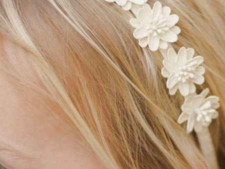 Floral Headband Ivory Hot on Sale