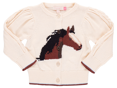 Girl s Cable Constance Sweater Wild Horse For Cheap