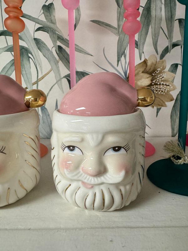 PAPA NOEL IN PINK CANDY JAR For Discount