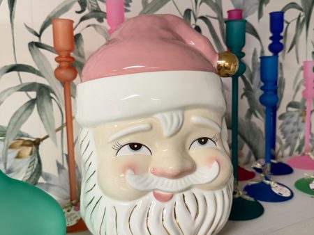 Papa Noel in Pink Cookie Jar Cheap