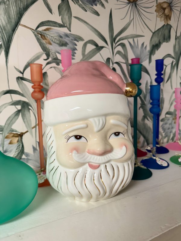 Papa Noel in Pink Cookie Jar Cheap