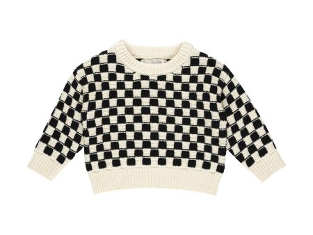 Aspen Sweater || Natural Check For Discount