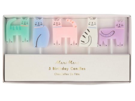 Cat Candles (x 5) For Discount