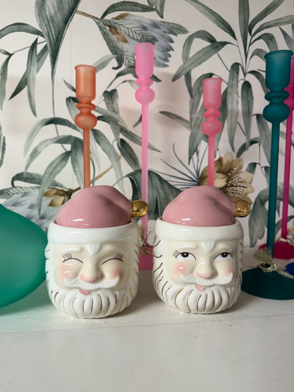 PAPA NOEL IN PINK CANDY JAR For Discount