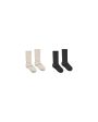 Ribbed Socks || Stone, Black For Discount