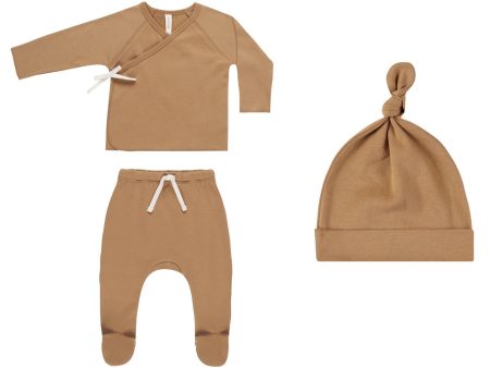 Wrap Top + Footed Pant Set || Golden For Discount