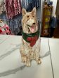 Hand-Painted Stoneware Collie Vase w  Scarf, Multi Color on Sale