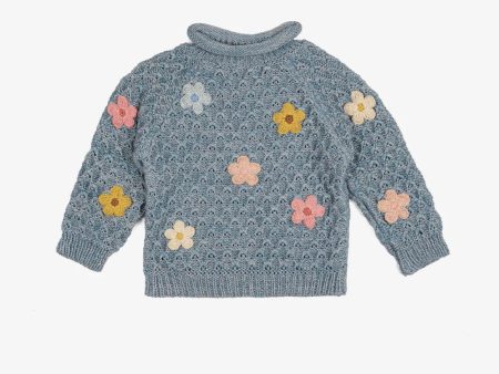 Jardin Sweater - Dusty Blue Online